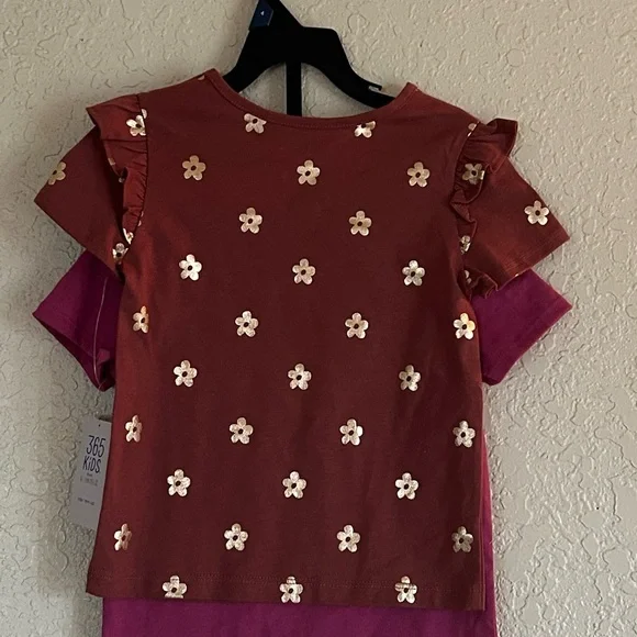 Garanimals 365 Kids Burgundy and Brown Short Sleeve Tees. Set of 2. - Picture 3 of 5